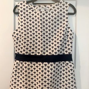 DVF White & Navy Pique Tank Top Sz 6
